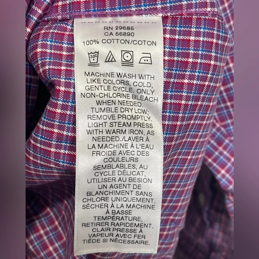 Pendleton Men's Bridgeport Long Sleeve Button Down Purple Plaid Shirt Size Small - Picture 6 of 6